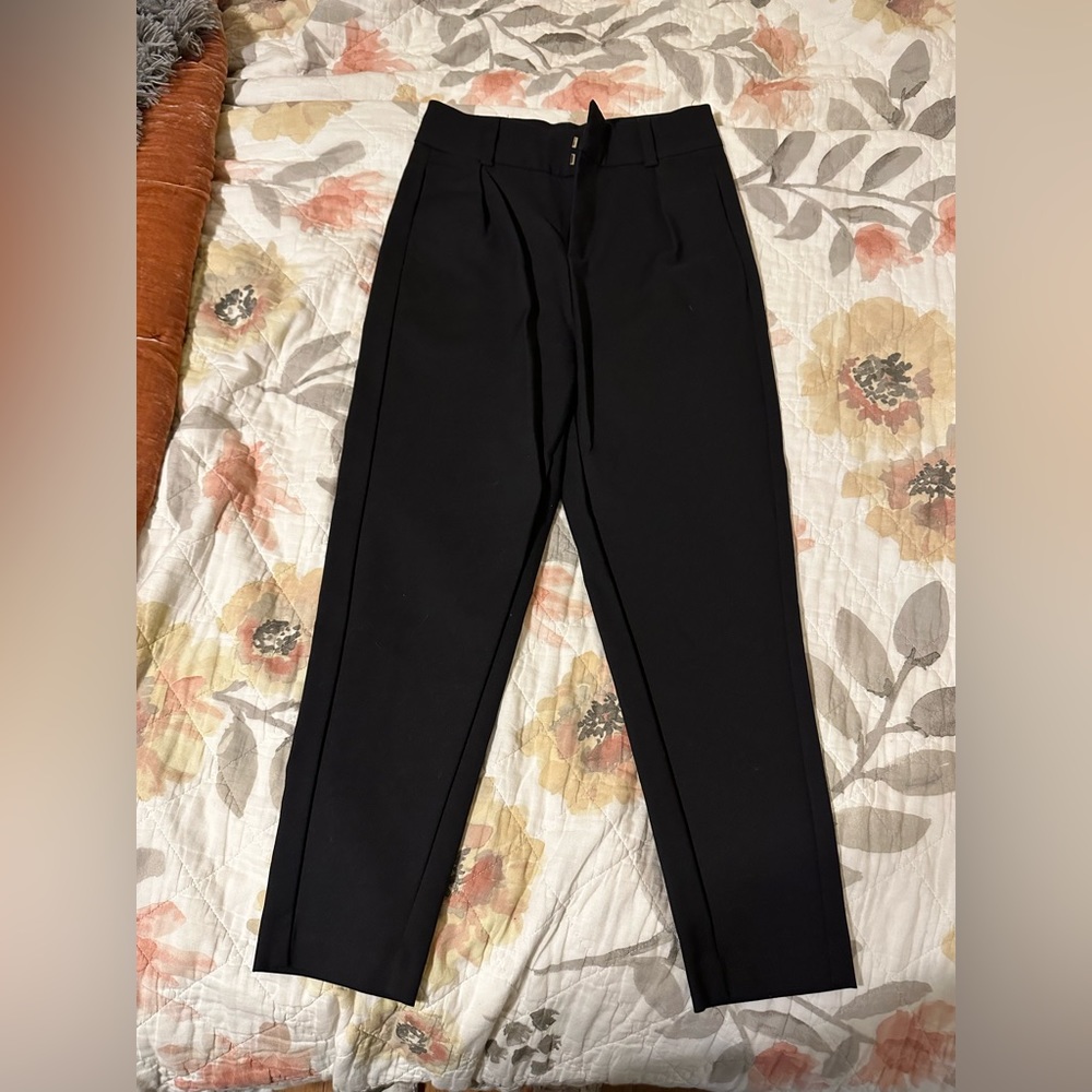 Black fitted trouser pants